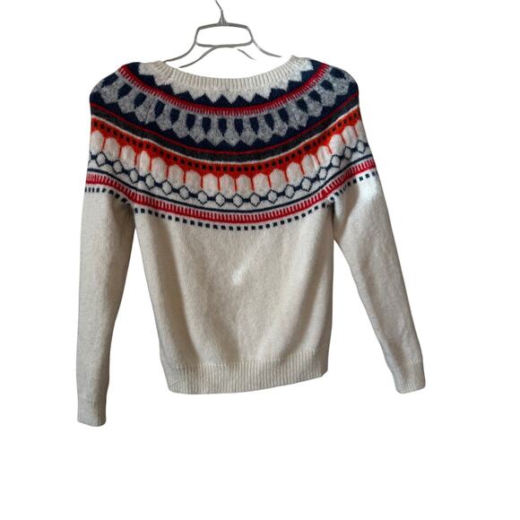 Gap Fair Isle Snow Cap Scandi Nordic Mohair Wool Sweater Sz XS - Picture 5 of 7
